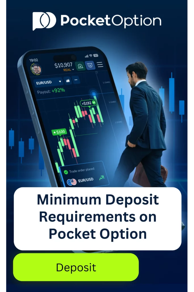 Minimum deposit requirements on Pocket Option.
