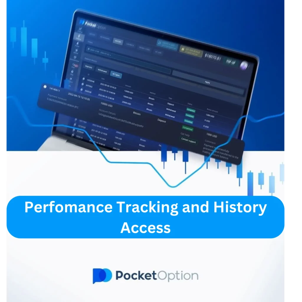 Pocket Option performance tracking and history access